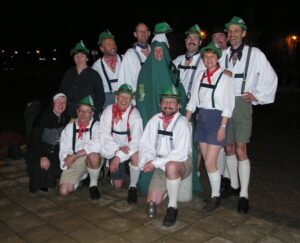 Yes, that is a (climb every) mountain in the middle and an Angela-ic nun on the left