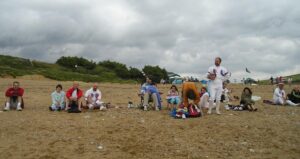 Captain Jerry surveys the landscape while everyone else enjoys the fantastic weather
