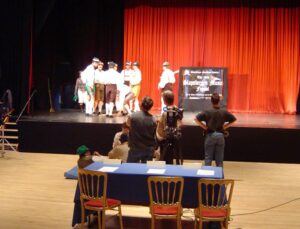 ..... to judge the 118th Slapsbergen Music Festival and find themselves .....