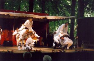 The big finish from the combined sides