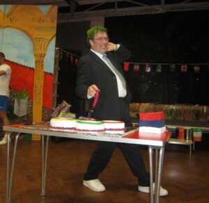 Once cut, Boris ran through some of his classier dance moves