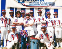 (back) Mike, Simon, Karen, Lee, Jane, Jameson, Malcolm, Colin, Mal G (front) Rob, Jerry Sidmouth 1995 - (back) Mike, Simon, Karen, Lee, Jane, Jameson, Malcolm, Colin, MalG (front) Mike, Jerry (+ not pictured - Paul)