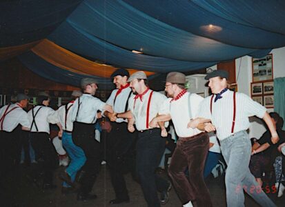 At the 21st anniversary ceilidh - just before the Cockney Reel of Death went wrong again