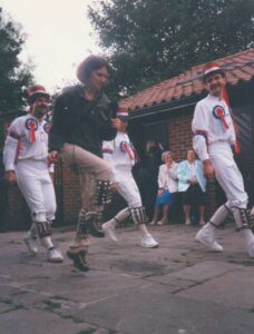 Coconuts at Morris Fed AGM, Nottingham with Radio Nottingham reporter broadcasting live (must have been riveting radio...)