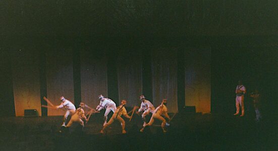 Friday night finale - 'Dance of the Little Fairies' (picture taken shortly after the 'where are the sticks' scare)