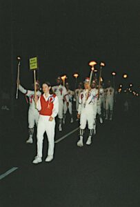and finally, the torchlight procession