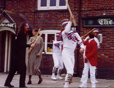 2002 beginners course participants, Ken, Linda & Bob, all Cavaliering in public