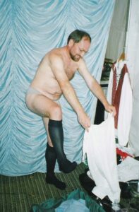 Monday evening backstage - Jerry getting ready for the big night