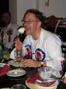 Frozen pudding for Paul at the New Inn, Cerne Abbas