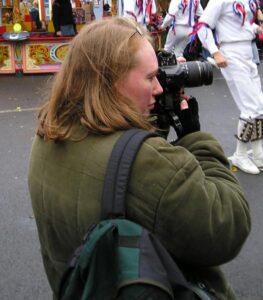 Our very own ace photographer Yvonne in typical pose!