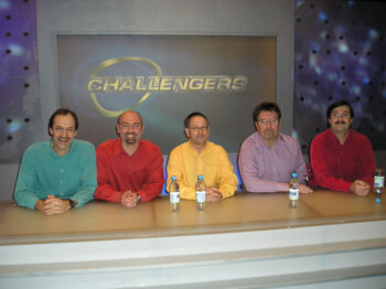 Ready for the recording, a beautiful selection of colours (not our choice....) Ready for the recording, a beautiful selection of colours (not our choice....)