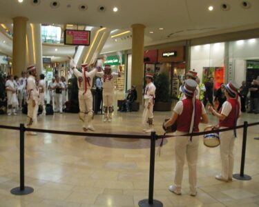 14 April, joint Morris organisations day in Birmingham - the bright lights of the Bullring ....