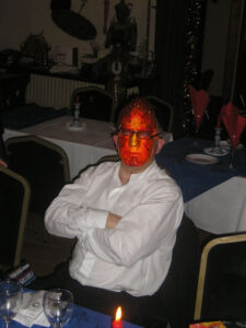 .... while Paul relaxes with a smile after his hard work