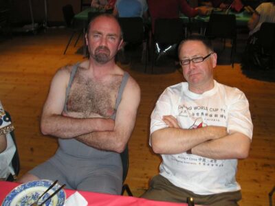 And at the themed Olympics evening, Jameson and trainer Paul prepare mentally for the unitard display event