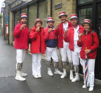 17 May at Shepley Festival - the Shepley Co-op, about to close, donated their unsold pies ....