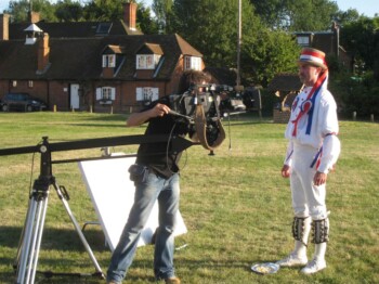 Jameson being filmed looking well 'ard (hope he won't frighten the children) Jameson being filmed looking well 'ard (hope he won't frighten the children)