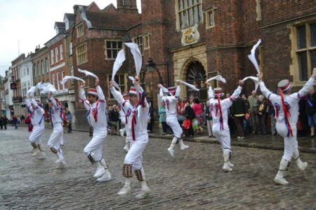 4 May in Guildford for the Pilgrim Summerpole - a brief shower outside the Guildhall ... 4 May in Guildford for the Pilgrim Summerpole - a brief shower outside the Guildhall ...