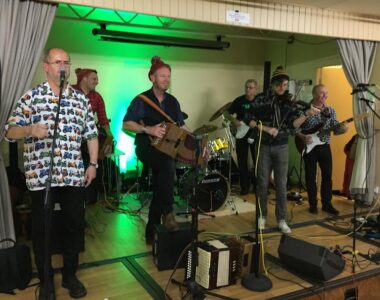 2018 Bunfight. Band - Diatonics. Theme - On the Piste - an Alpine Adventure! Main spot - Los Flamencos de Berkshire.