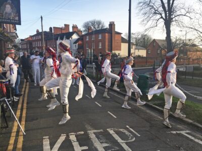 Uncle Jerry checking the straightness of the lines Uncle Jerry checking the straightness of the lines