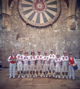 In front of the real round table (Arthur's carved initials in the corner) In front of the real round table (Arthur's carved initials in the corner)