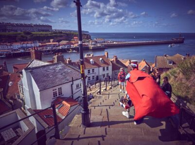 ©Ben: "The Count makes his descent from the Abbey, carrying his coconuts" ©Ben: "The Count makes his descent from the Abbey, carrying his coconuts"