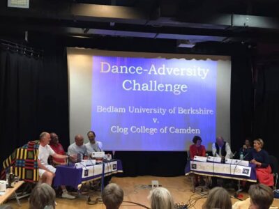 Dance Adversity Challenge v Camden Clog, 2 teams of "4", Roy with his humped blanket, CC with their flatulent dog ... Dance Adversity Challenge v Camden Clog, 2 teams of "4", Roy with his humped blanket, CC with their flatulent dog ...