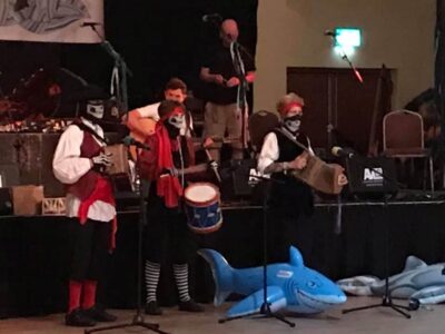 Our Skeletal Pirate musicians, dangerous sea creatures at their feet Our Skeletal Pirate musicians, dangerous sea creatures at their feet