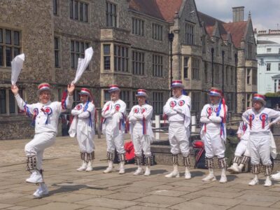 Outside the great hall - and isn't Paul pleased about it? Outside the great hall - and isn't Paul pleased about it?