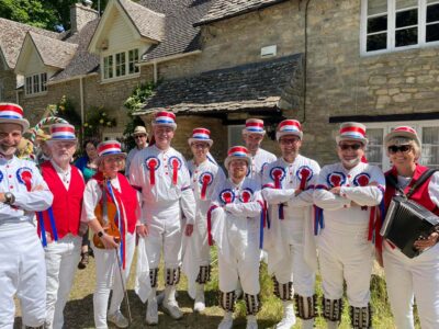 Sun 4 June, Kirtlington Lamb Ale, awaiting the start of the second procession Sun 4 June, Kirtlington Lamb Ale, awaiting the start of the second procession