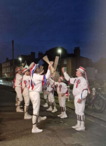 A blur of sticks at the Queens Head